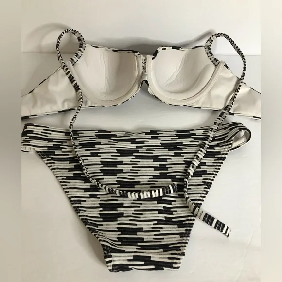 Victoria Secret Black and White Two Piece Bathing Suit - Picture 5 of 12
